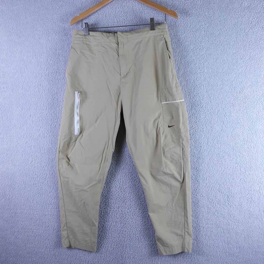 Nike Mens Tan Nylon‎ Utility Cargo Pants Tapered Techwear Khaki Size 32 M